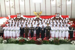 Paskibraka HUT Ke-81 RI Kabupaten Bojonegoro Resmi Dikukuhkan Oleh Bupati Setyo Wahono